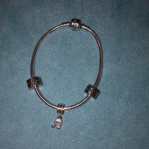 Pandora music note charm bracelet